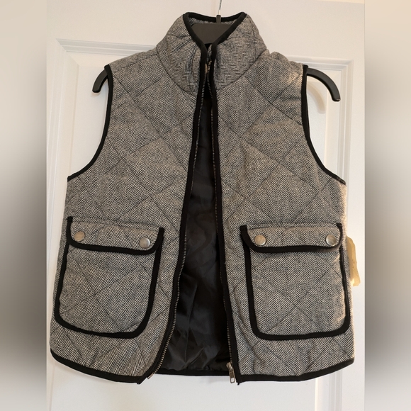 Altar'd State Jackets & Blazers - NWT Altar’d State Quilted Herringbone Wool Vest Fall Winter Cozy Warm Sz. Small